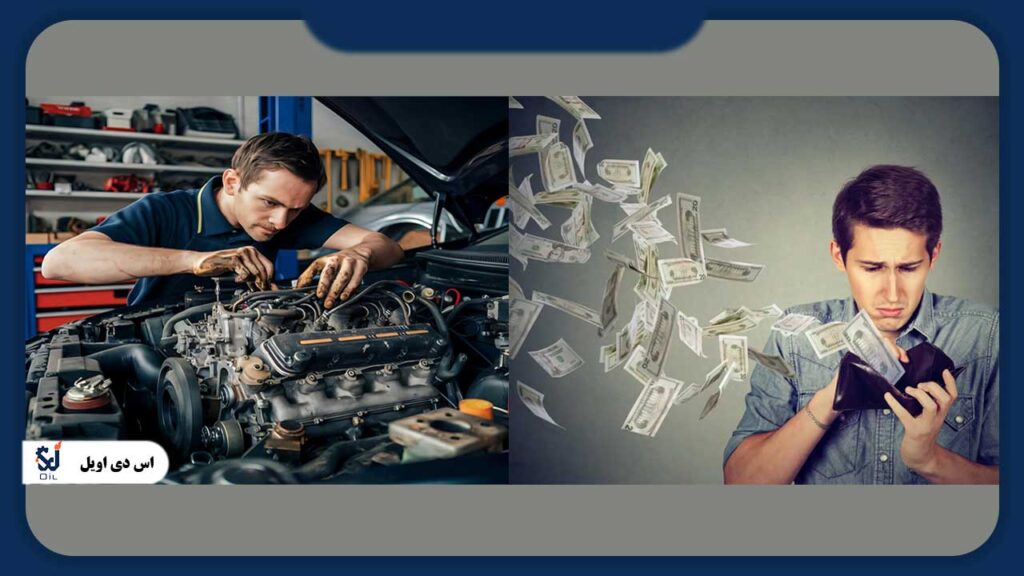 هزینه های تعمیر و تعویض قطعات موتور